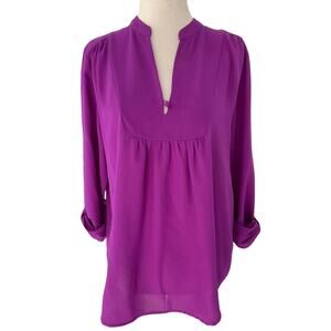 Brixon Ivy Purple Long Sleeve Blouse Women's Size Medium | 50-56